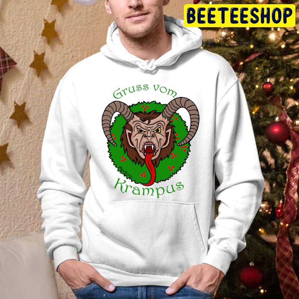 Green Wreath Krampus Christmas Beeteeshop Trending Unisex Hoodie Green Wreath Krampus Christmas Beeteeshop Trending Unisex Hoodie