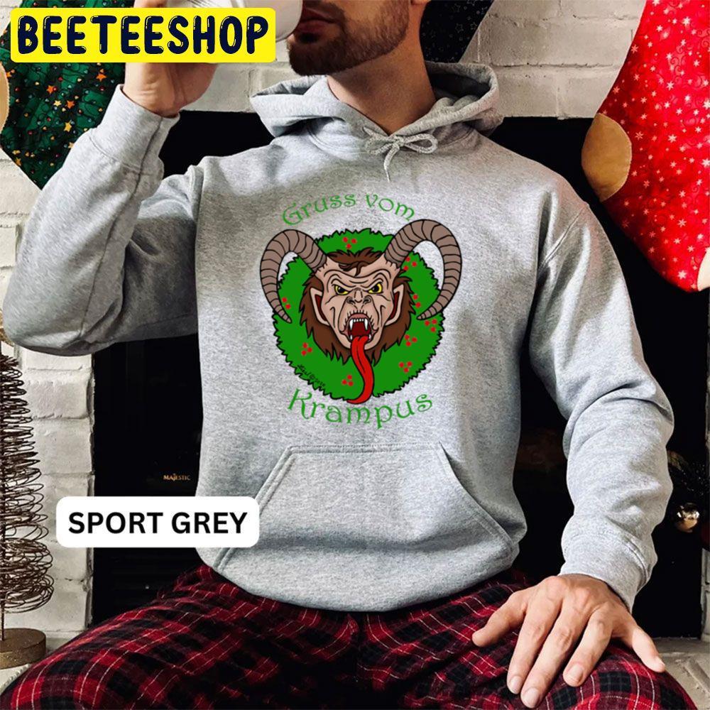 Green Wreath Krampus Christmas Beeteeshop Trending Unisex Hoodie Green Wreath Krampus Christmas Beeteeshop Trending Unisex Hoodie