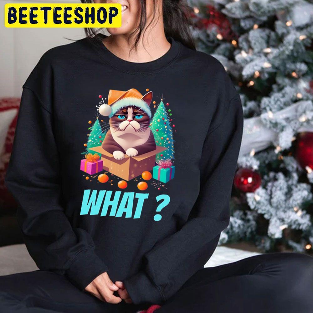 Grumpy Christmas Cat What Beeteeshop Trending Unisex Sweatshirt Grumpy Christmas Cat What Beeteeshop Trending Unisex Sweatshirt