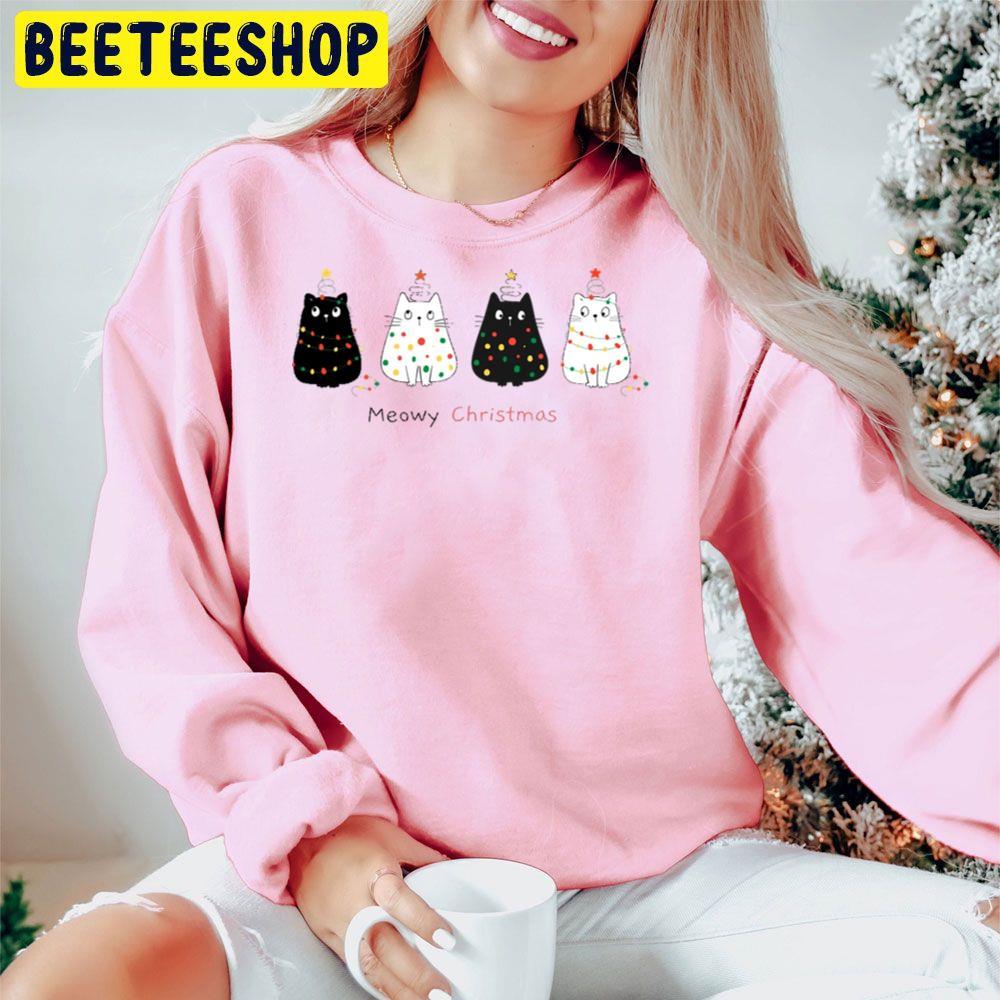 Happy Cats With Christmas Light Beeteeshop Trending Unisex Hoodie Happy Cats With Christmas Light Beeteeshop Trending Unisex Hoodie