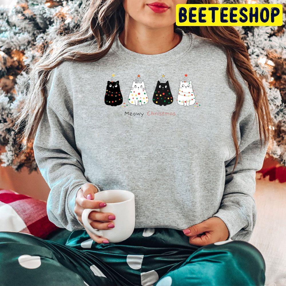 Happy Cats With Christmas Light Beeteeshop Trending Unisex Hoodie Happy Cats With Christmas Light Beeteeshop Trending Unisex Hoodie