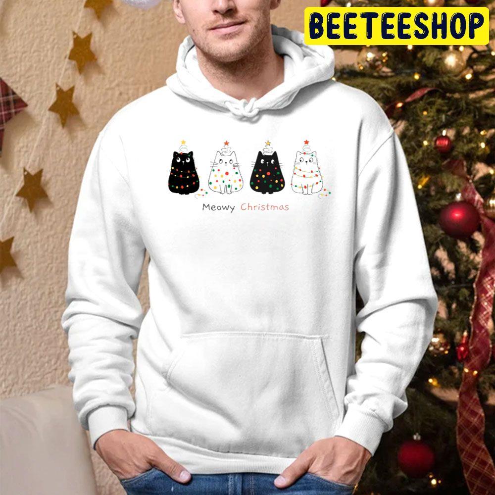 Happy Cats With Christmas Light Beeteeshop Trending Unisex Hoodie Happy Cats With Christmas Light Beeteeshop Trending Unisex Hoodie