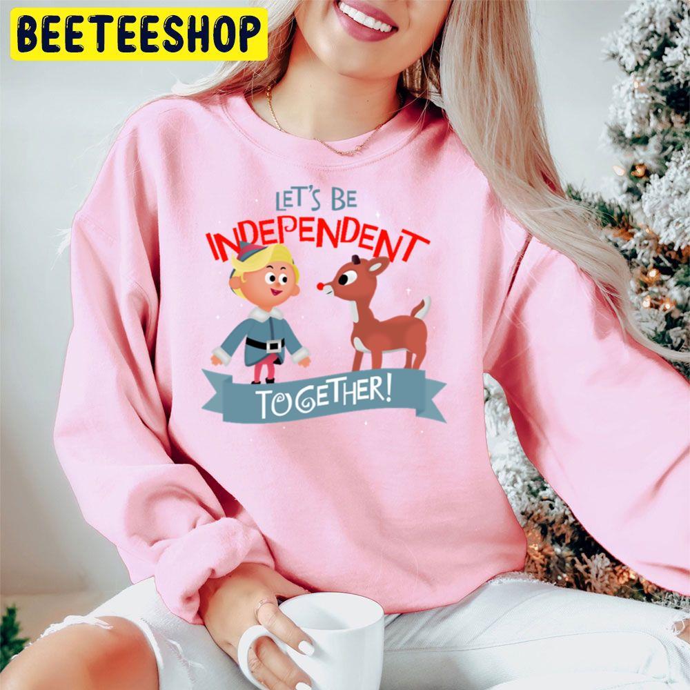 Independent Together Hermey And Rudolph The Red Nosed Reindeer Christmas Beeteeshop Trending Unisex Hoodie Independent Together Hermey And Rudolph The Red Nosed Reindeer Christmas Beeteeshop Trending Unisex Hoodie