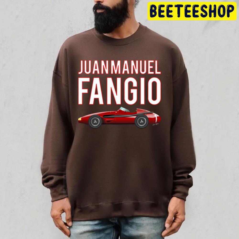Maserati 250 F Juan Manuel Fangio Illustration Unisex T-Shirt Maserati 250 F Juan Manuel Fangio Illustration Unisex T-Shirt
