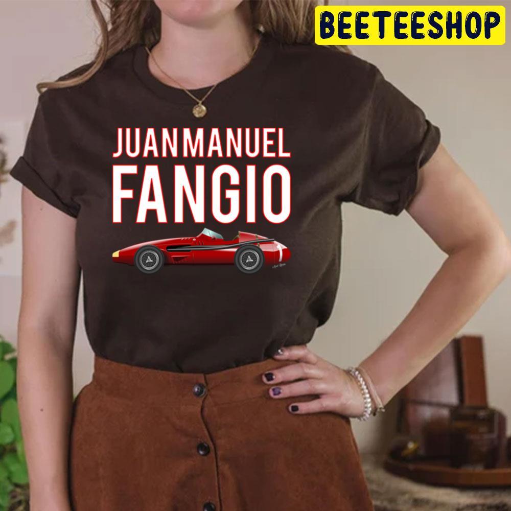 Maserati 250 F Juan Manuel Fangio Illustration Unisex T-Shirt Maserati 250 F Juan Manuel Fangio Illustration Unisex T-Shirt