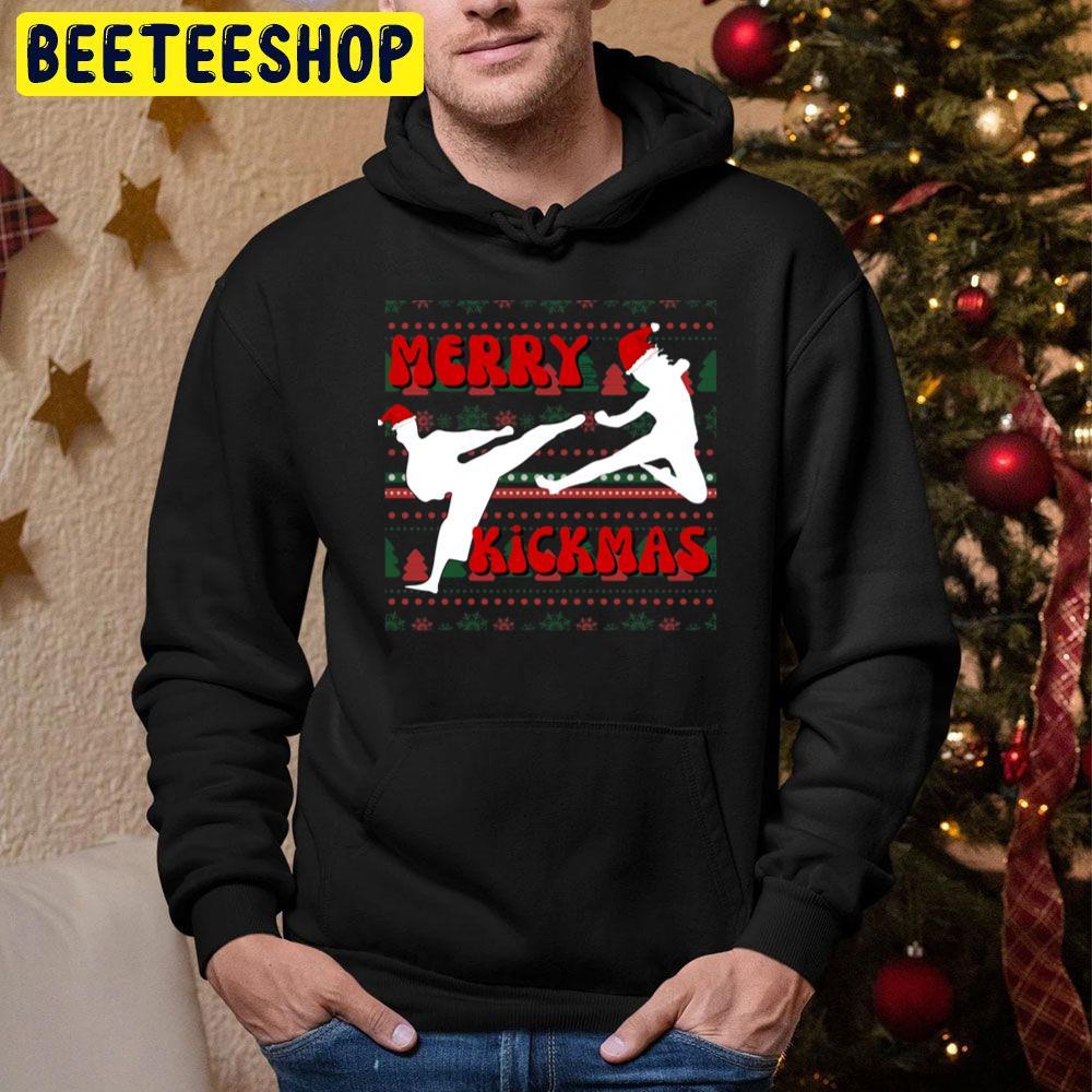 Merry Kickmas Christmas Beeteeshop Trending Unisex Hoodie Merry Kickmas Christmas Beeteeshop Trending Unisex Hoodie