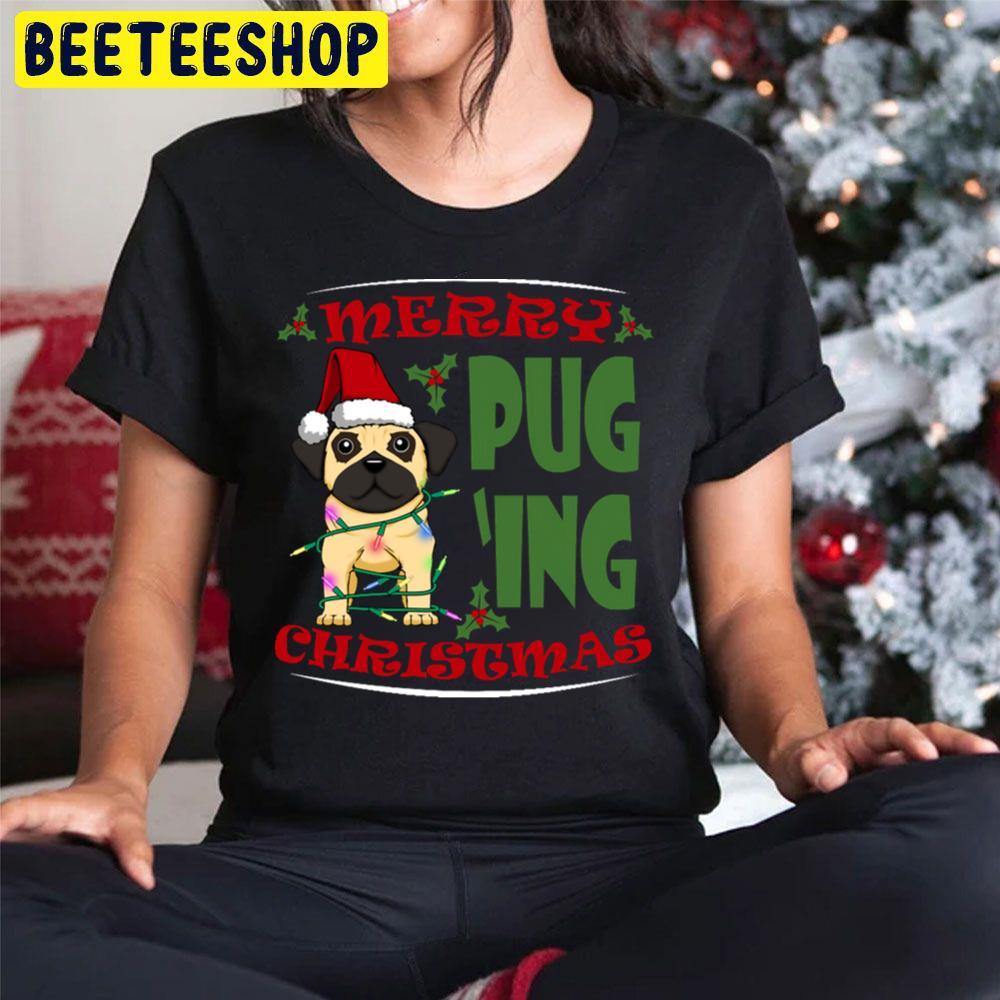 Merry Puging Christmas Cute Pug Dog Beeteeshop Trending Unisex Hoodie Merry Puging Christmas Cute Pug Dog Beeteeshop Trending Unisex Hoodie