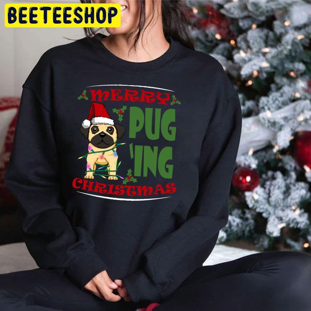 Merry Puging Christmas Cute Pug Dog Beeteeshop Trending Unisex Hoodie Merry Puging Christmas Cute Pug Dog Beeteeshop Trending Unisex Hoodie