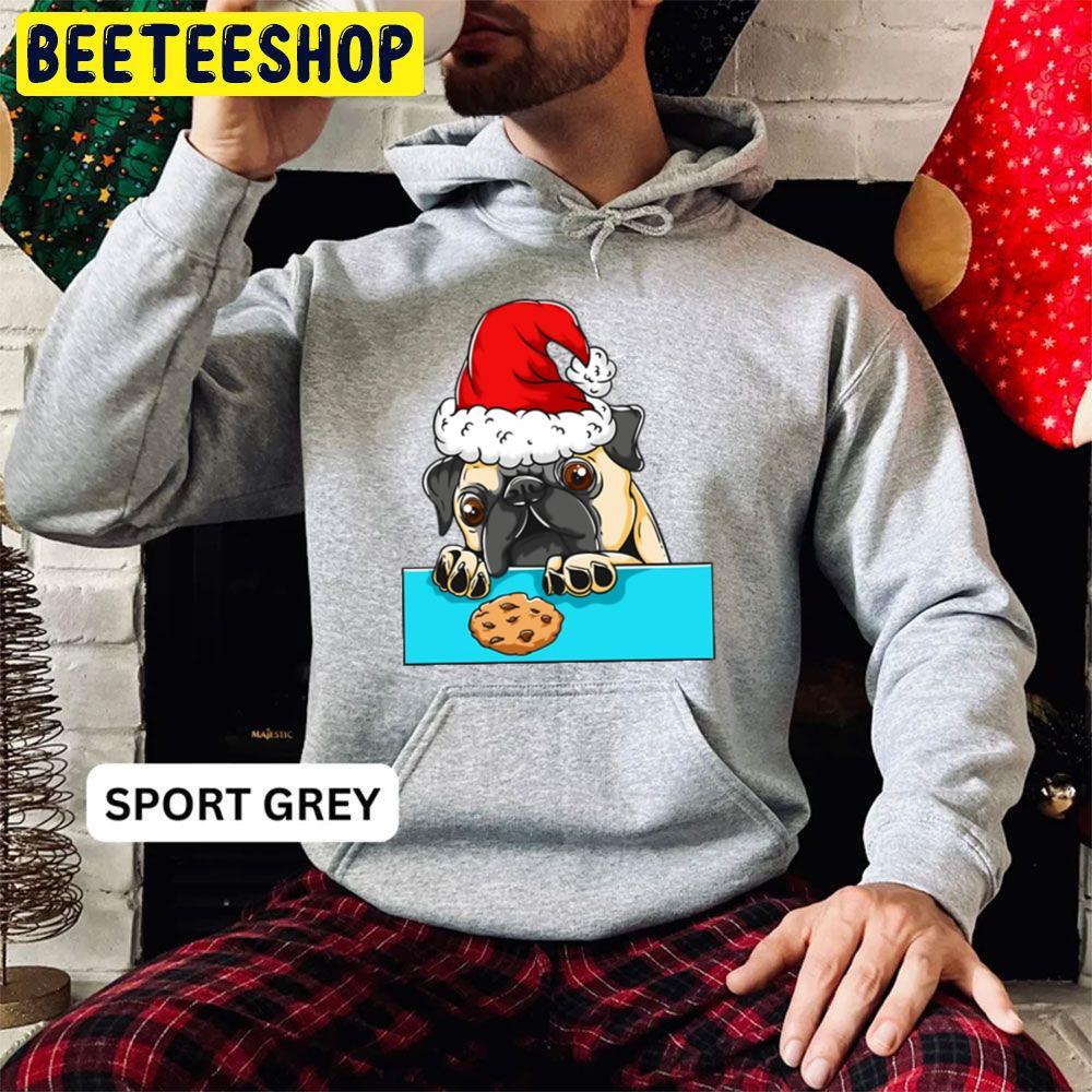Pug Dog With Santa Claus Hat Funny Christmas Beeteeshop Trending Unisex Hoodie Pug Dog With Santa Claus Hat Funny Christmas Beeteeshop Trending Unisex Hoodie