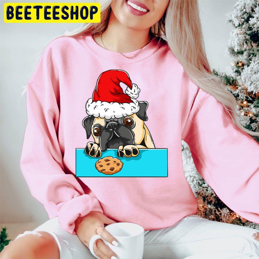 Pug Dog With Santa Claus Hat Funny Christmas Beeteeshop Trending Unisex Hoodie Pug Dog With Santa Claus Hat Funny Christmas Beeteeshop Trending Unisex Hoodie