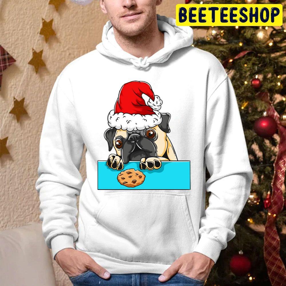 Pug Dog With Santa Claus Hat Funny Christmas Beeteeshop Trending Unisex Hoodie Pug Dog With Santa Claus Hat Funny Christmas Beeteeshop Trending Unisex Hoodie