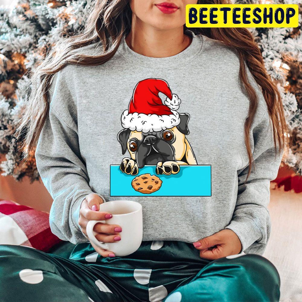 Pug Dog With Santa Claus Hat Funny Christmas Beeteeshop Trending Unisex Hoodie Pug Dog With Santa Claus Hat Funny Christmas Beeteeshop Trending Unisex Hoodie