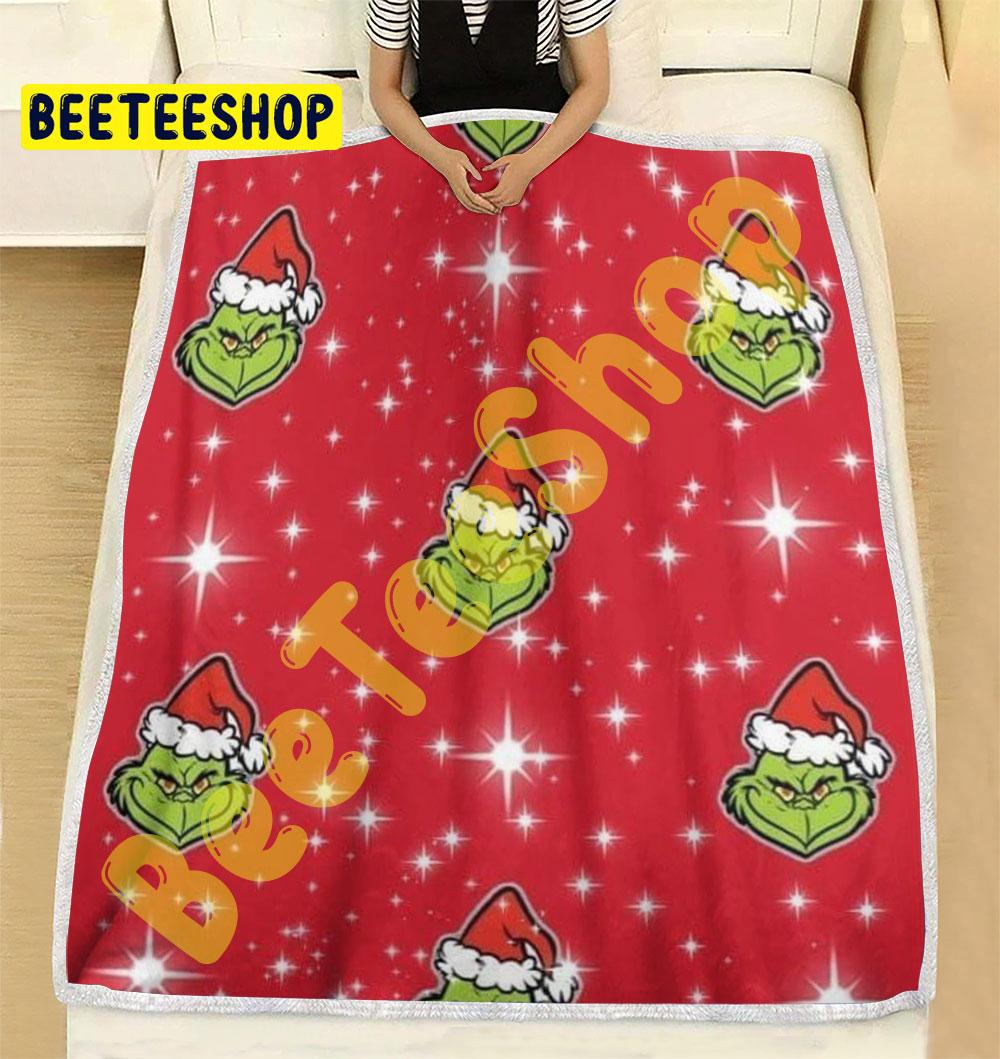 Red Background Grinch Trending Blanket Red Background Grinch Trending Blanket