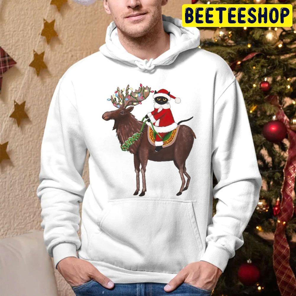 Santa Claws And Moose Christmas Beeteeshop Trending Unisex Hoodie Santa Claws And Moose Christmas Beeteeshop Trending Unisex Hoodie