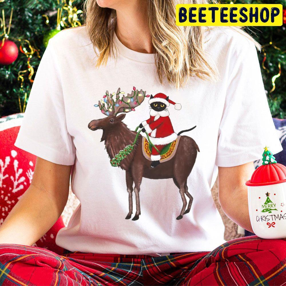 Santa Claws And Moose Christmas Beeteeshop Trending Unisex Hoodie Santa Claws And Moose Christmas Beeteeshop Trending Unisex Hoodie