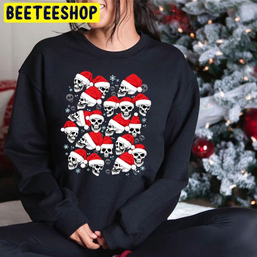 Skull Christmas Santa Skulls Beeteeshop Trending Unisex Sweatshirt Skull Christmas Santa Skulls Beeteeshop Trending Unisex Sweatshirt