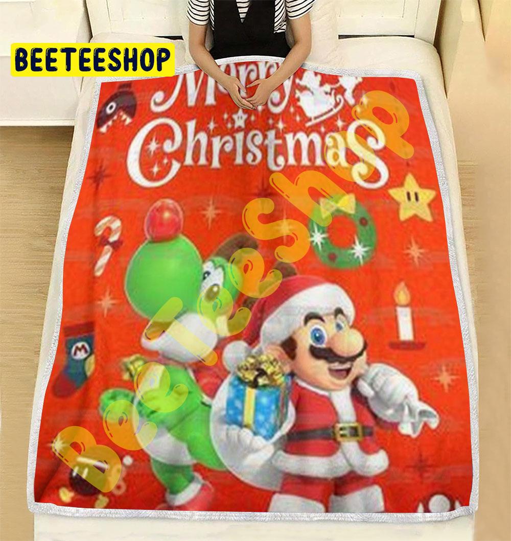 Super Mario Christmas 03 Trending Blanket Super Mario Christmas 03 Trending Blanket