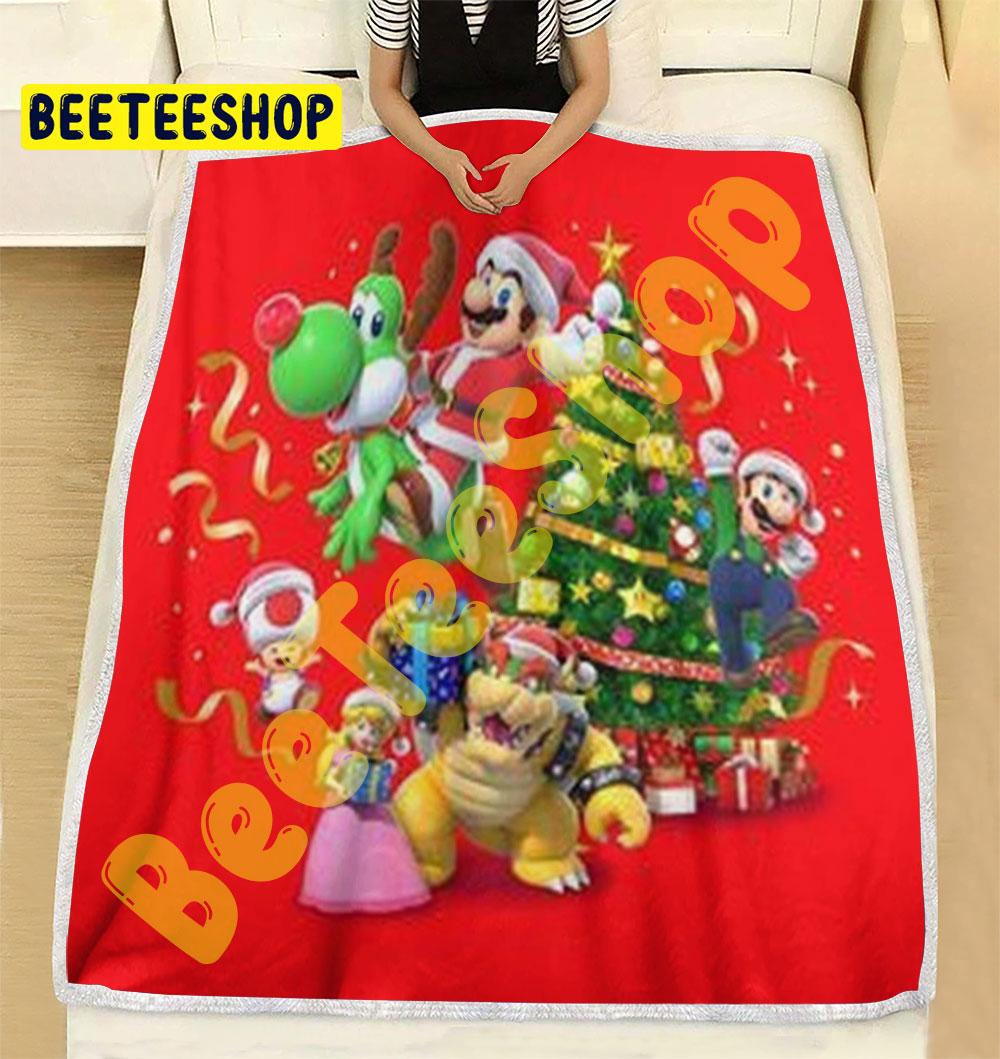 Super Mario Christmas 09 Trending Blanket Super Mario Christmas 09 Trending Blanket