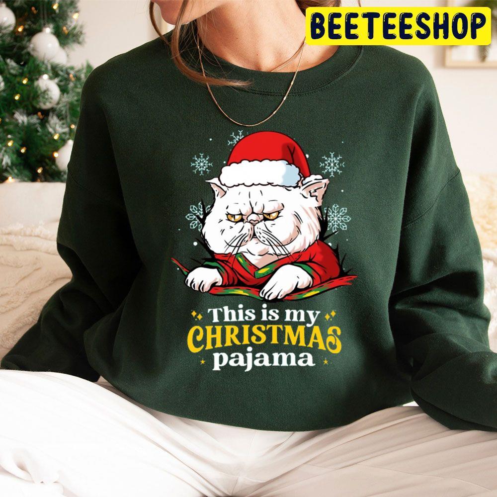 This Is My Christmas Pajama Funny Santa Cat Grumpy Beeteeshop Trending Unisex Sweatshirt This Is My Christmas Pajama Funny Santa Cat Grumpy Beeteeshop Trending Unisex Sweatshirt