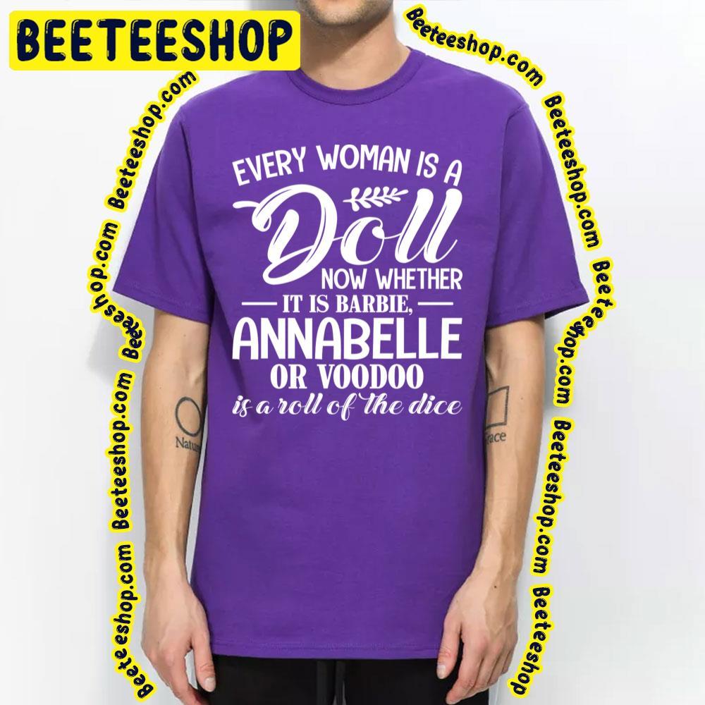 White Text Annabelle Dolls Beeteeshop Trending Unisex T-Shirt White Text Annabelle Dolls Beeteeshop Trending Unisex T-Shirt
