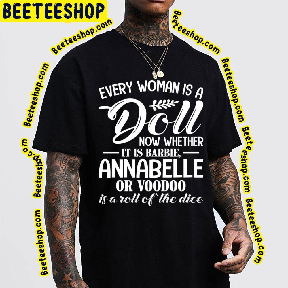 White Text Annabelle Dolls Beeteeshop Trending Unisex T-Shirt White Text Annabelle Dolls Beeteeshop Trending Unisex T-Shirt