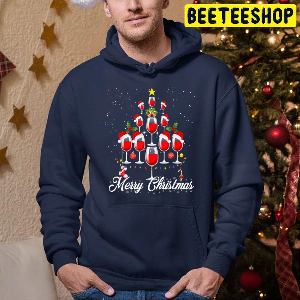 Wine Glass Christmas Tree Beeteeshop Trending Unisex Sweatshirt Wine Glass Christmas Tree Beeteeshop Trending Unisex Sweatshirt