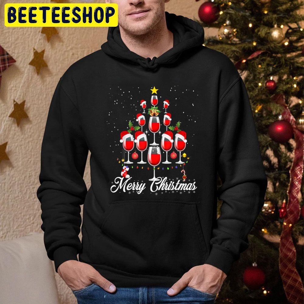 Wine Glass Christmas Tree Beeteeshop Trending Unisex Sweatshirt Wine Glass Christmas Tree Beeteeshop Trending Unisex Sweatshirt