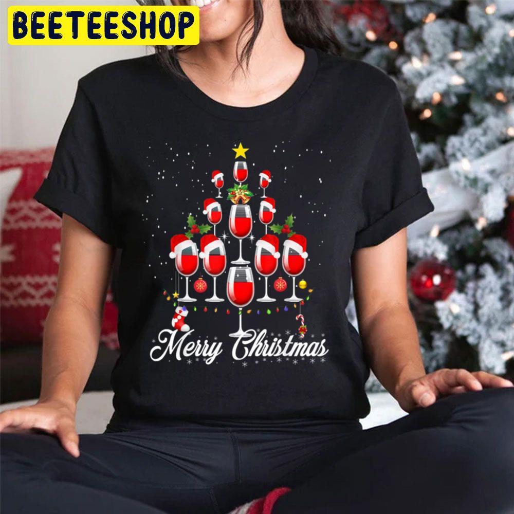 Wine Glass Christmas Tree Beeteeshop Trending Unisex Sweatshirt Wine Glass Christmas Tree Beeteeshop Trending Unisex Sweatshirt