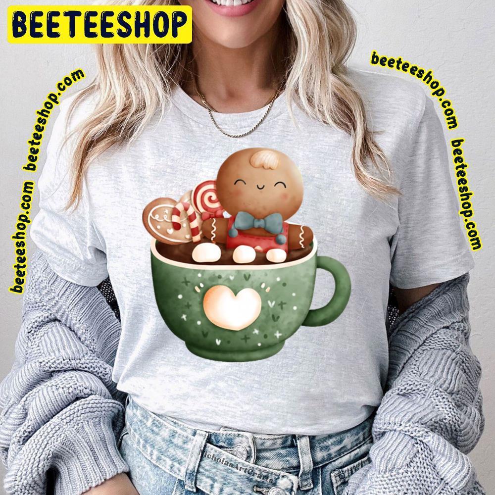 Adorable Teacup With Candy A Gingerbread Christmas Unisex T-Shirt Adorable Teacup With Candy A Gingerbread Christmas Unisex T-Shirt