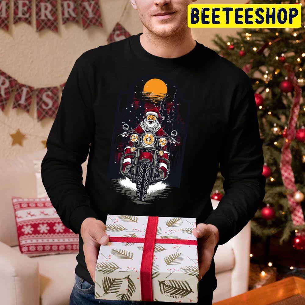 Biker Santa Claus Christmas Motorcycle Beeteeshop Trending Unisex Hoodie Biker Santa Claus Christmas Motorcycle Beeteeshop Trending Unisex Hoodie