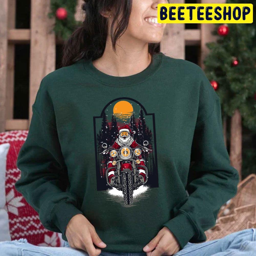 Biker Santa Claus Christmas Motorcycle Beeteeshop Trending Unisex Hoodie Biker Santa Claus Christmas Motorcycle Beeteeshop Trending Unisex Hoodie