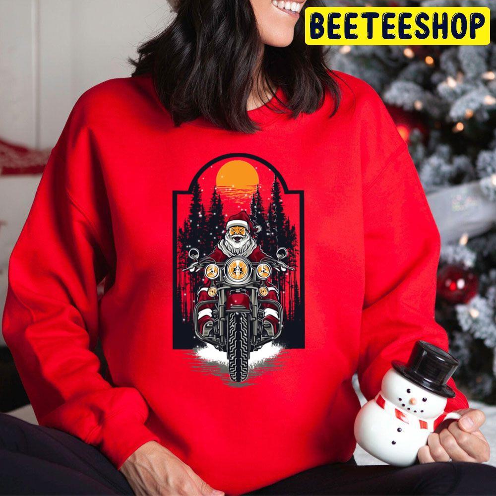 Biker Santa Claus Christmas Motorcycle Beeteeshop Trending Unisex Hoodie Biker Santa Claus Christmas Motorcycle Beeteeshop Trending Unisex Hoodie