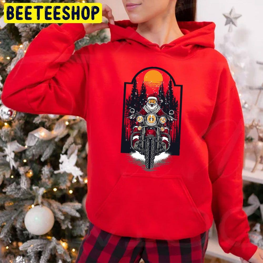 Biker Santa Claus Christmas Motorcycle Beeteeshop Trending Unisex Hoodie Biker Santa Claus Christmas Motorcycle Beeteeshop Trending Unisex Hoodie