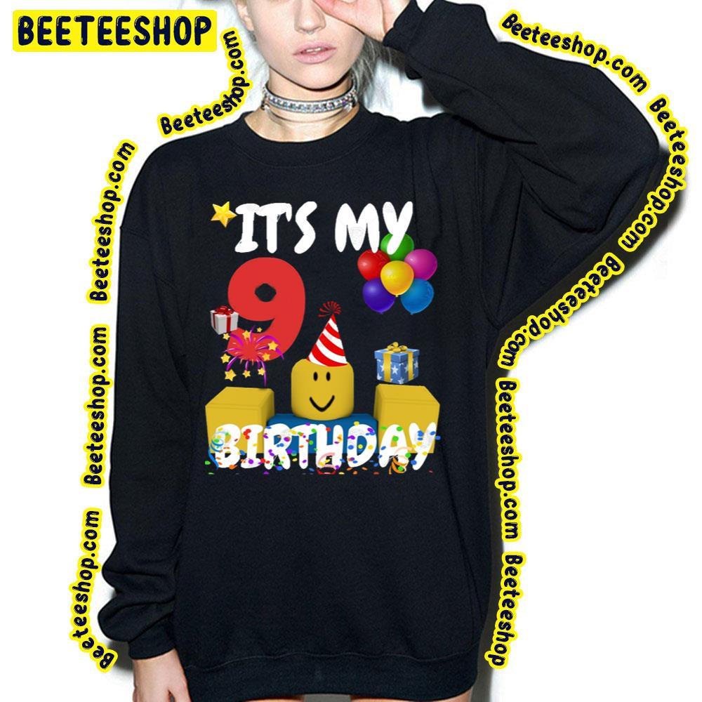 Birthday Fun 9 Years Old Roblox Unisex T-Shirt Birthday Fun 9 Years Old Roblox Unisex T-Shirt
