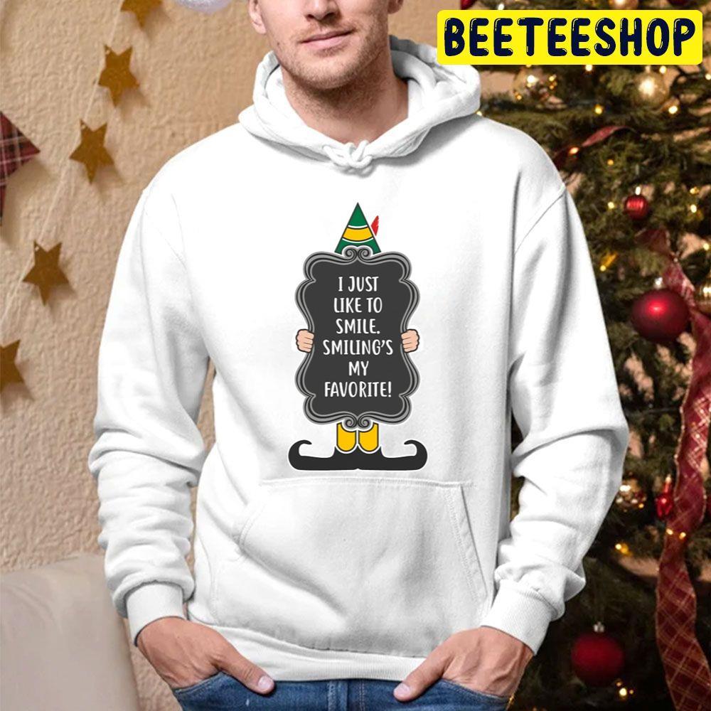 Black Smiling's My Favorite Elf Christmas Beeteeshop Trending Unisex Hoodie Black Smiling's My Favorite Elf Christmas Beeteeshop Trending Unisex Hoodie