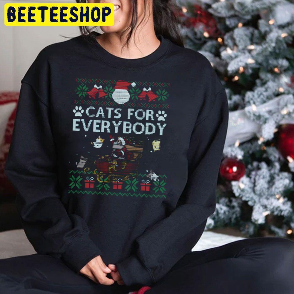 Cats For Everybody Christmas Cute Cat Lover Ugly Beeteeshop Trending Unisex Hoodie Cats For Everybody Christmas Cute Cat Lover Ugly Beeteeshop Trending Unisex Hoodie