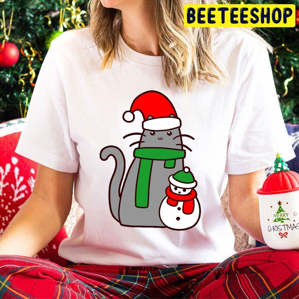 Christmas Cat And Snowman Beeteeshop Trending Unisex Hoodie Christmas Cat And Snowman Beeteeshop Trending Unisex Hoodie