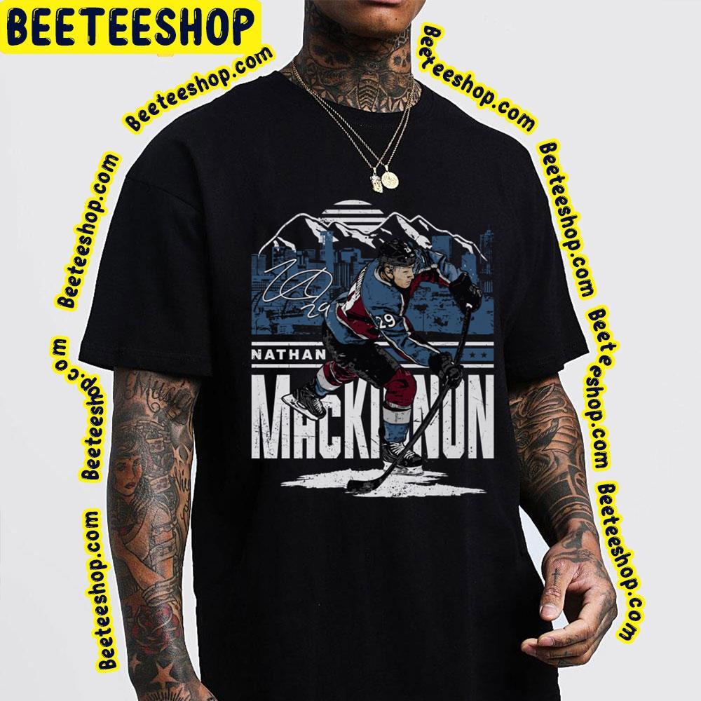 Colorado Player Skyline Nathan Mackinnon Hockey Unisex T-Shirt Colorado Player Skyline Nathan Mackinnon Hockey Unisex T-Shirt