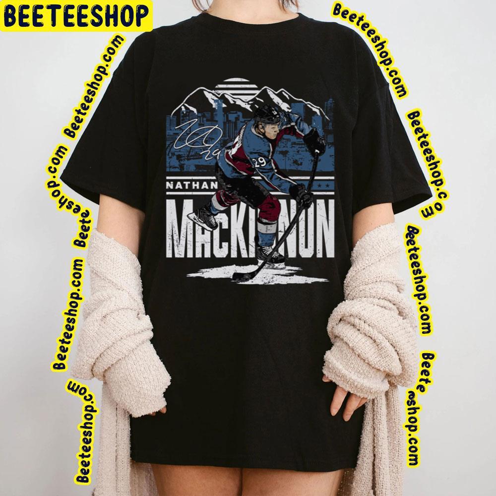 Colorado Player Skyline Nathan Mackinnon Hockey Unisex T-Shirt Colorado Player Skyline Nathan Mackinnon Hockey Unisex T-Shirt