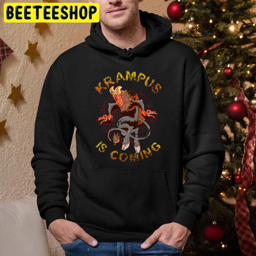 Coming Christmas Humor Funny Krampus Beeteeshop Trending Unisex Hoodie Coming Christmas Humor Funny Krampus Beeteeshop Trending Unisex Hoodie