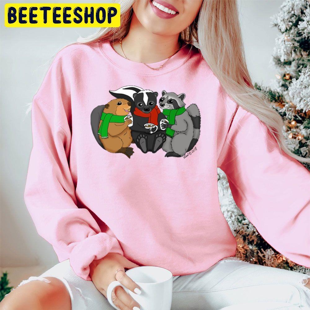 Cozy Critters Christmas Beeteeshop Trending Unisex Hoodie Cozy Critters Christmas Beeteeshop Trending Unisex Hoodie