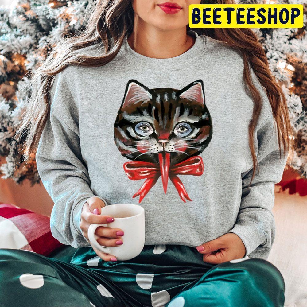 Cute Black Cat Krampus Face Christmas Beeteeshop Trending Unisex Hoodie Cute Black Cat Krampus Face Christmas Beeteeshop Trending Unisex Hoodie