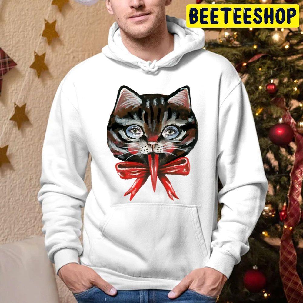 Cute Black Cat Krampus Face Christmas Beeteeshop Trending Unisex Hoodie Cute Black Cat Krampus Face Christmas Beeteeshop Trending Unisex Hoodie