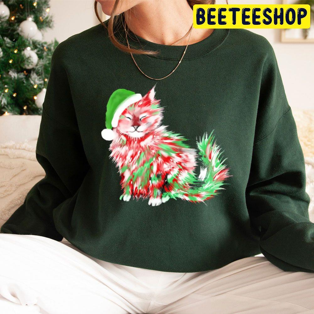Cute Christmas Holiday Cat Beeteeshop Trending Unisex Sweatshirt Cute Christmas Holiday Cat Beeteeshop Trending Unisex Sweatshirt