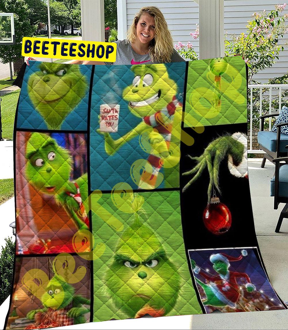 Cute Emotions Grinch Trending Quilt Cute Emotions Grinch Trending Quilt