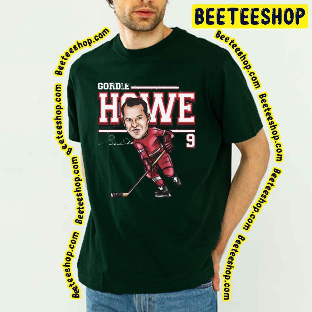 Detroit Cartoon Gordie Howe Hockey Unisex T-Shirt Detroit Cartoon Gordie Howe Hockey Unisex T-Shirt