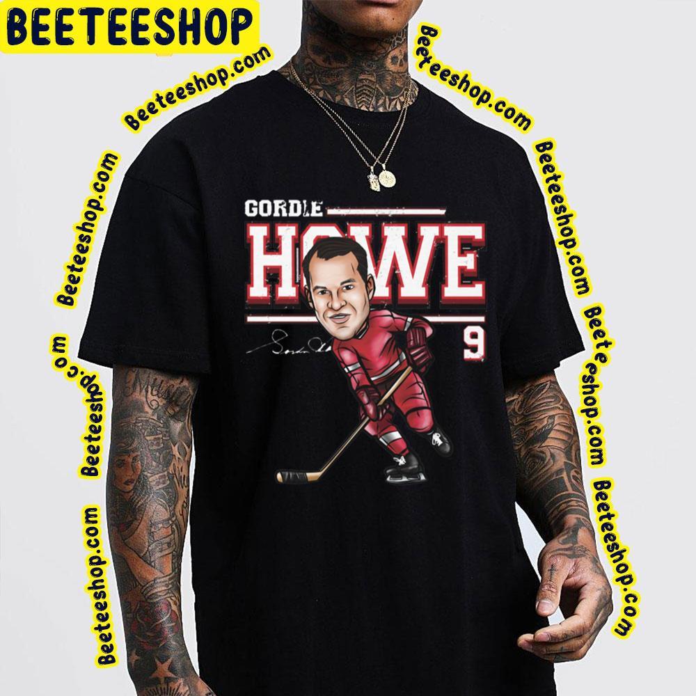 Detroit Cartoon Gordie Howe Hockey Unisex T-Shirt Detroit Cartoon Gordie Howe Hockey Unisex T-Shirt