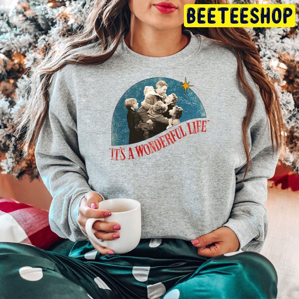 Distressed Christmas It's A Wonderful Life Beeteeshop Trending Unisex Hoodie Distressed Christmas It's A Wonderful Life Beeteeshop Trending Unisex Hoodie