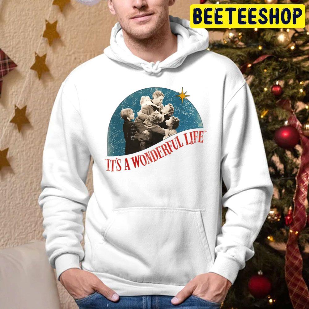 Distressed Christmas It's A Wonderful Life Beeteeshop Trending Unisex Hoodie Distressed Christmas It's A Wonderful Life Beeteeshop Trending Unisex Hoodie