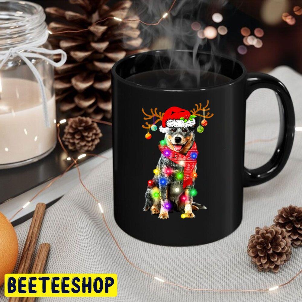 Funny Australian Cattle Santa Hat Dog Reindeer Christmas Lights Beeteeshop Trending Unisex Sweatshirt Funny Australian Cattle Santa Hat Dog Reindeer Christmas Lights Beeteeshop Trending Unisex Sweatshirt